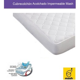 Cubrecolchón Acolchado Impermeable Mash