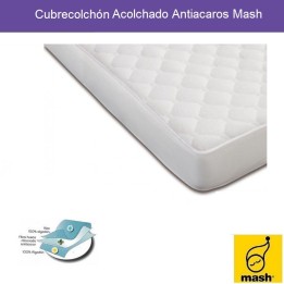 Cubrecolchón Acolchado Antiacaros Mash