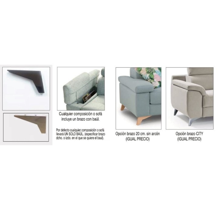 SOFA CHAISELONGUE RINCONERA POLO MAYOR TAPIZADOS