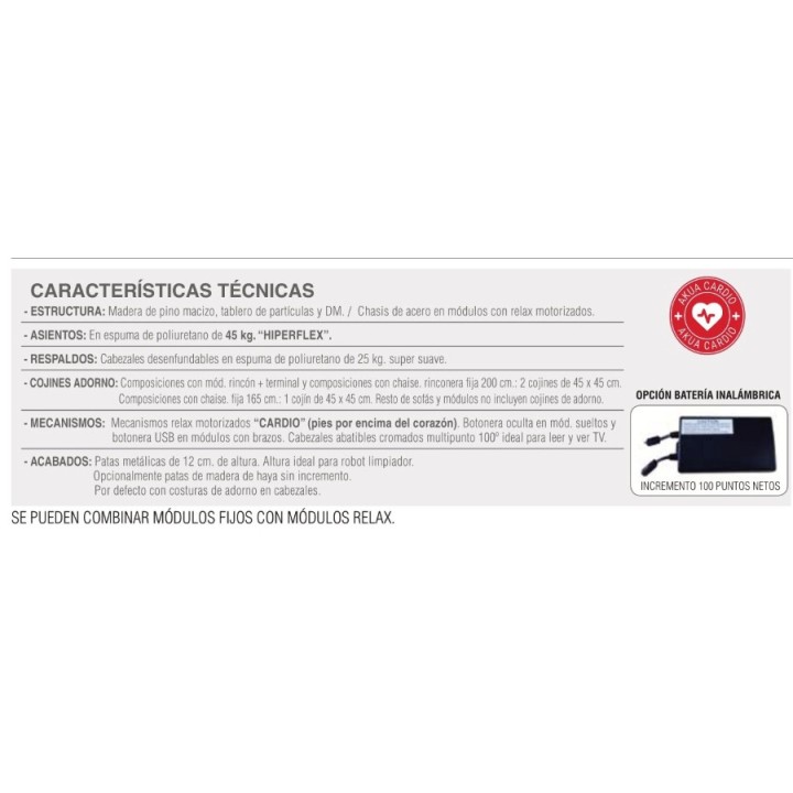 SOFA AKUA CARDIO MAYOR TAPIZADOS