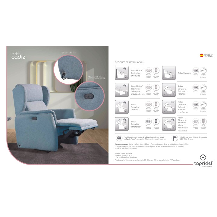 SILLON RELAX CADIZ DE TRAPIDEL