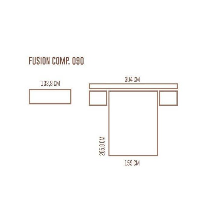 DORMITORIO FUSION VOGUE 090 GLICERIO CHAVES