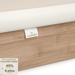 Canapé Abatible Sonpura Smart Tapa Perimetro CLER BEIGE + 3D ANTIDESLIZANTE BEIGE