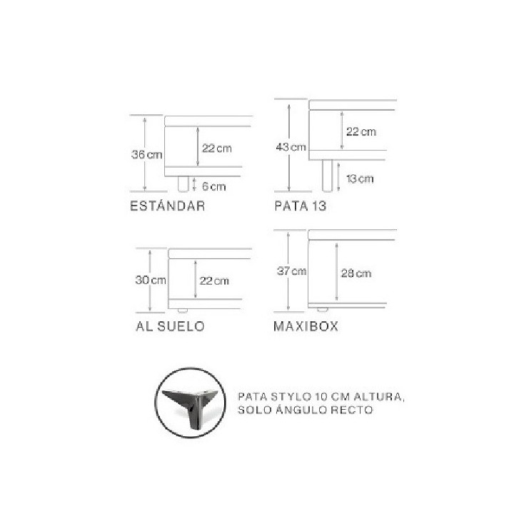 Opciones Canapé Master Bedlit
