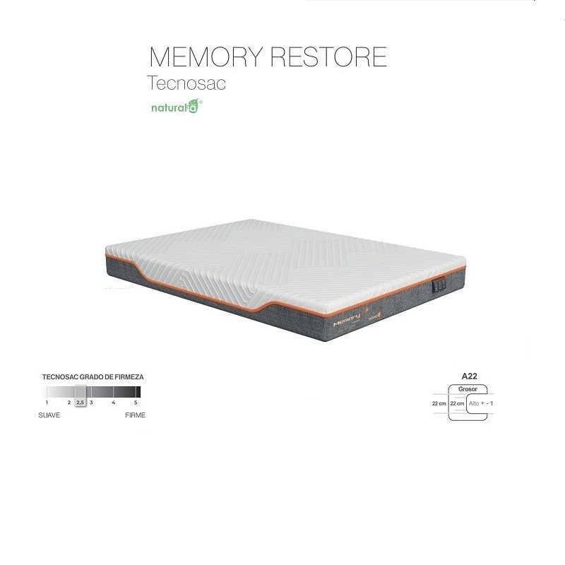 Colchón Memory Restore® Tecnosac Naturalia