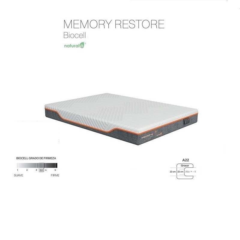 Colchón Memory Restore® Biocell Naturalia