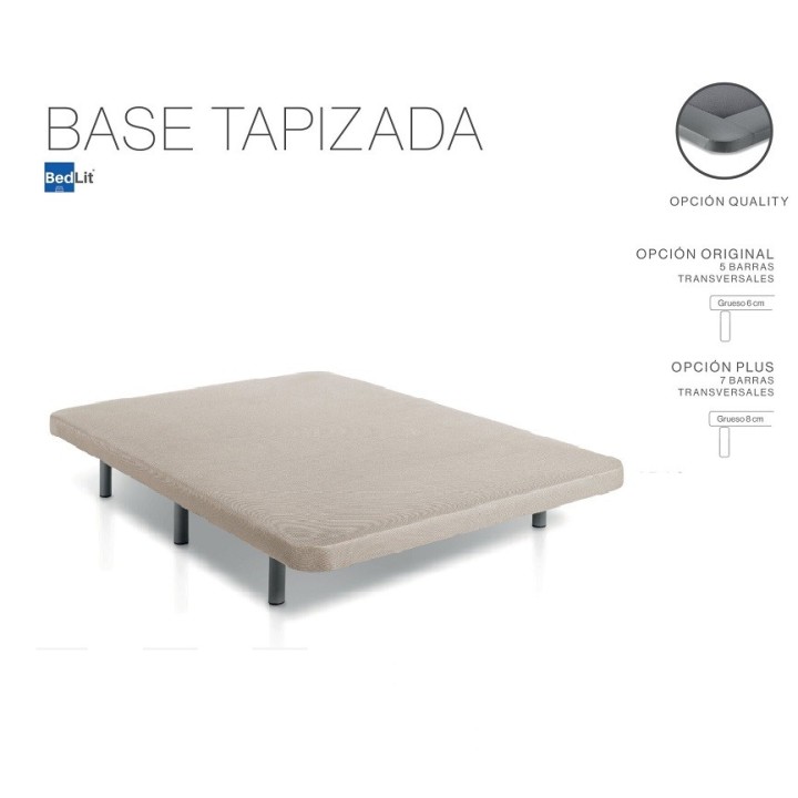 Base Tapizada Bedlit Promo en Jacard